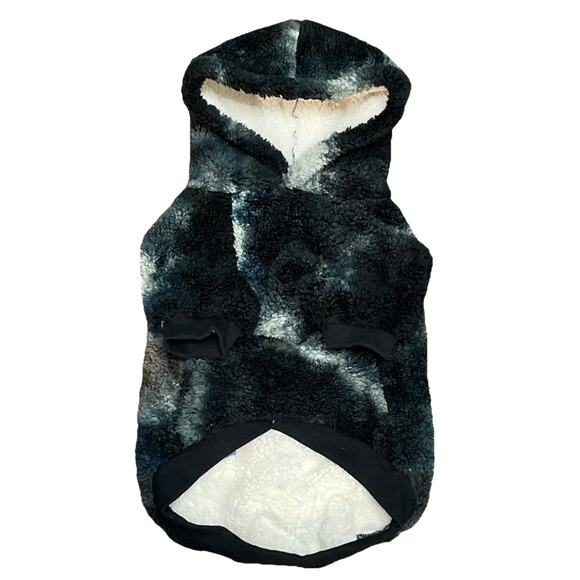 Spark Paws Dog Hoodie Fleece Sweatshirt Pet Size 2XL Tie Dye Black Gray NWT - Picture 1 of 6